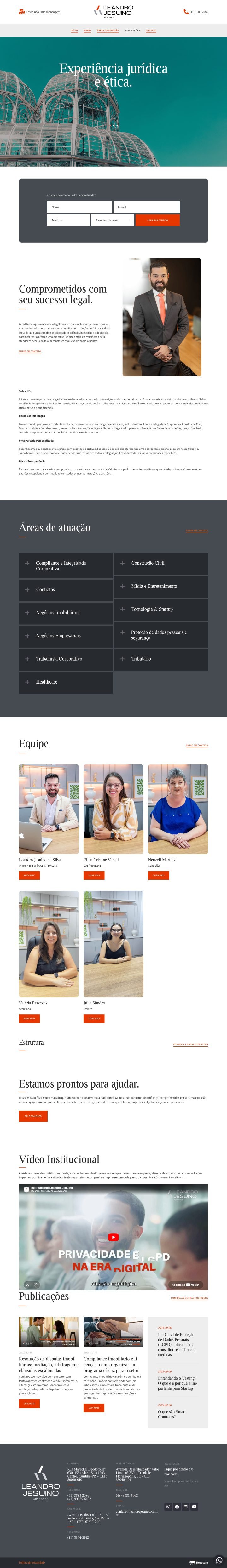 Site Leandro Jesuíno Advocacia